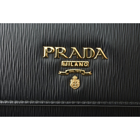 Prada Long Wallet Pass Case Saffiano Black - Picture 11 of 14